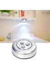 BFS  Kablosuz Spot Pilli Dokunmatik Led Lamba 3 Ledli Dolap Lambası