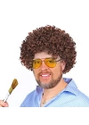 BFS   Kahve Renk Kıvırcık Afro Bonus Peruk