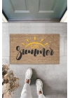 BFS Kahverengi Kapı Önü Paspası Hello Summer Güneş Desen  K-3270