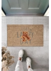 BFS Kahverengi Kapı Önü Paspası Lazy Day Ayıcık Desen  K-3235