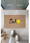 BFS Kahverengi Kapı Önü Paspası Smile Desen  K-3269