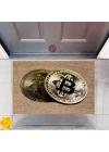 BFS Kapı Önü Paspası Dekoratif Dijital Baskı Bitcoin P-2476
