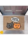 BFS Kapı Önü Paspası Dekoratif Dijital Baskı Friends Forever P-2366