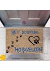 BFS Kapı Önü Paspası Dekoratif Dijital Baskı Hey Dostum P-2473