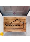 BFS Kapı Önü Paspası Dekoratif Dijital Baskı Welcome P-2339