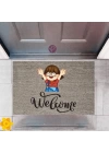 BFS Kapı Önü Paspası Dekoratif Dijital Baskı Welcome P-2355