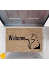 BFS Kapı Önü Paspası Dekoratif Dijital Baskı Welcome P-2419