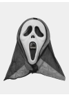 BFS   Kapşonlu Çığlık Maskesi Scream Maskesi - Hayalet Maskesi 33x21 cm