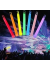 BFS   Karanlıkta Yanan Asılabilir ip Aparatlı Glow Stick Kolye Glow Stick Lamba 6 Adet 6 Renk 15 cm