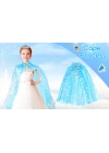 BFS Karlar Ülkesi Elsa Frozen Mavi Pelerin – 80 cm Çocuk Pelerini
