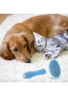 BFS  Kedi Köpek Tüy Toplayıcı Kendini Temizleyebilen Ergonomik Saplı Evcil Hayvan Tarağı Mavi