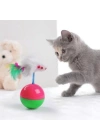 BFS  Kedi Oyun Topu Tüylü Fareli Hacı Yatmaz Eğitici Yavru Kedi Fare Kovalama Oyuncağı