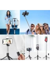 BFS  Kendiliğinden LED Işıklı Kumandalı Uzayabilen Selfie Çubuğu,Masa Üstü Tripod