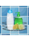 BFS  Kendiliğinden Yapışkanlı Montaj Gerektirmeyen Tek Katlı Banyo Askı Köşe Şampuanlık Siyah