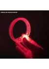 BFS Kırmızı Led Işıklı Baskı Yapılabilen Pilli Bileklik Bilezik 1,5 Cm Genişlik