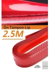 BFS  Kırmızı Renkli 2,5 Metre Araba Oto Ön Tampon Koruyucu Kauçuk Pratik Tampon Şerit Bant Döşeme