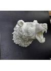 BFS Krem Ayı Figürü Duvar Süsü Asılabilir Hediyelik Dekoratif 25x19 cm