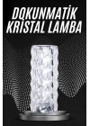 BFS Kristal Lamba Masa Lambası Şarjlı Masa Lambası Dokunmatik Sensör Usb Şarjlı