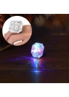 BFS   Kristal Tasarımlı Led Glow Işıklı 3 Modlu Gümüş Yüzük 3.5 x 5 cm