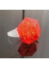 BFS   Kristal Tasarımlı Led Glow Işıklı 3 Modlu Kırmızı Yüzük 3.5 x 5 cm