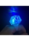 BFS   Kristal Tasarımlı Led Glow Işıklı 3 Modlu Mavi Yüzük 3.5 x 5 cm
