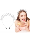 BFS   KristalTaşlıGümüşBirthdayGirlYazılıDoğumGünüPartiTacı19x11cm