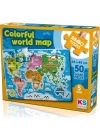 BFS   KS Games Colorful World Map 50 Parça Puzzle