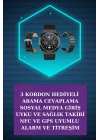 BFS Kulak İçi Kablosuz Bluetooth Kulaklık ve NFC ve GPS Özellikli Akıllı Saat Alarm ve Titreşim
