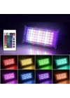 BFS  Kumandalı Led Işık Dış Cephe AydınlatmasıÇok Renkli RGBLed Panel Işık PartiLed Aydınlatma