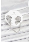 BFS Kutup Yıldızı Model Pirinç Gümüş Renk Zincir Bağlantılı Ear Cuff Küpe Seti