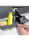 BFS  Lavabo İçin Silikon Esnek Mat Musluk Sapı Damlama Tutucu Raf Mutfak Tezgahı Sıçrama Koruma