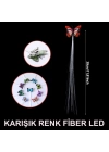 BFS   Led Fiber Optik Işıklı Kelebek Saç Klipsi 1 Adet