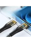 BFS  Led Işık Uçlu Sağlam İp Kablolu USB to Lightning Hızlı Şarj Kablosu