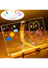 BFS  LED Işıklı Kendiliğinden Renkli Fosforlu Kalemli Dikdörtgen Yazı Panosu 20x30 cm