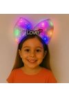 BFS Led Işıklı Love Yazılı Mor Fiyonk Taç – Kız Çocuk Parti Tacı