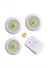 BFS Led Lamba 3lü Uzaktan Kumandalı Yapışkanlı