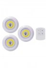 BFS Led Lamba 3lü Uzaktan Kumandalı Yapışkanlı