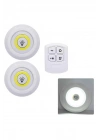 BFS Led Lamba 3lü Uzaktan Kumandalı Yapışkanlı