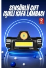 BFS Ledli Şarjlı Kafa Lambası LED Şarjlı Su Geçirmez Kafa Feneri
