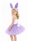 BFS Lila Mor Tavşan Kostüm Seti Kız Çocuk – Tütü Etekli 4 Parça