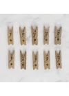 BFS LOREN CRAFTS 10 LU ALTIN RENK MİNİ MANDAL