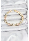BFS Lotus Model Pirinç Gold ve Pembe Renk Kadın Bileklik
