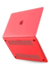 BFS Macbook Pro 13 2021 Macbook Buzlu Kapak - Kırmızı