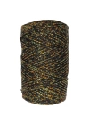 BFS Makrome İpi 3mm  Polyester Siyah Altın Simli