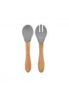 BFS    Mama Kaşığı ve Çatal Seti Powder Grey