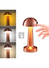 BFS  Mantar Model Bronz Renk Şarjlı Dokunmatik 3 Renkli LED Masa ası