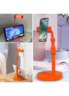 BFS   Masa Üstü Tablet ve Telefon Tutucu Plastik Aparat Turuncu Telefon Standı