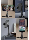 BFS  Masaüstü Telefon Standı 360 Derece Dönebilen Başlıklı Ayaklı Telefon Tripodu