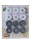 BFS Masura İpli 12li Plastik Siyah-Beyaz