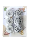 BFS Masura İpli 6lı Metal Siyah-Beyaz